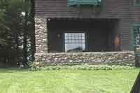 porch made from fieldstone